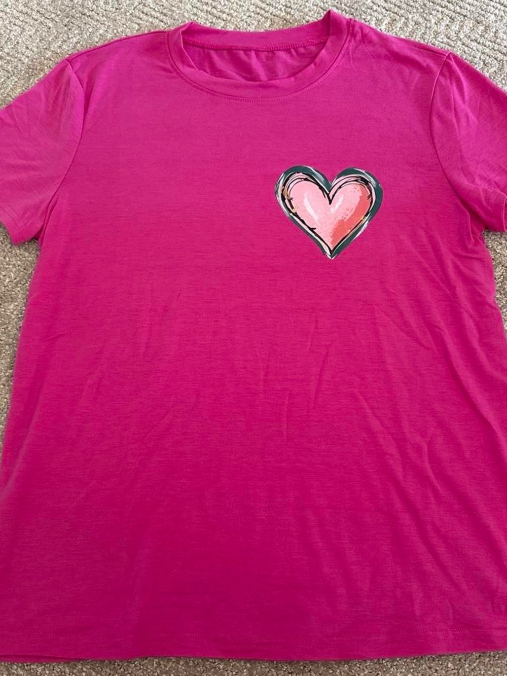 Hot Pink Heart “I Thank God” Graphic Tee